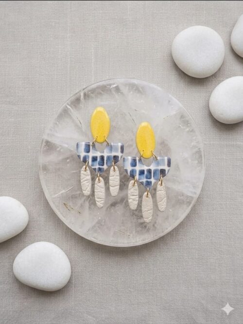 Polymer clay and stainless steel details