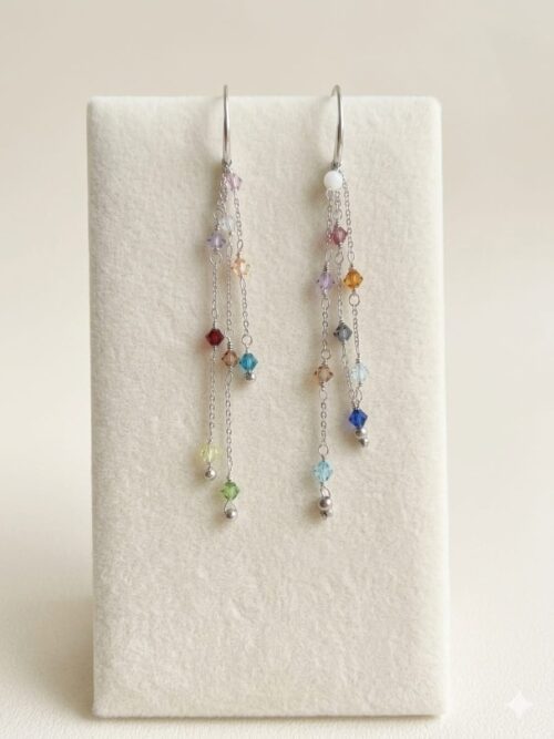 Stainless steel and swarovski crystal beads